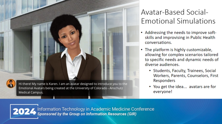 Presentation: Avatar-Based Social-Emotional Simulations​​ – Association of American Medical Colleges GIR 2024